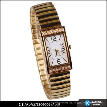 rectangle diamond case gold watch lady